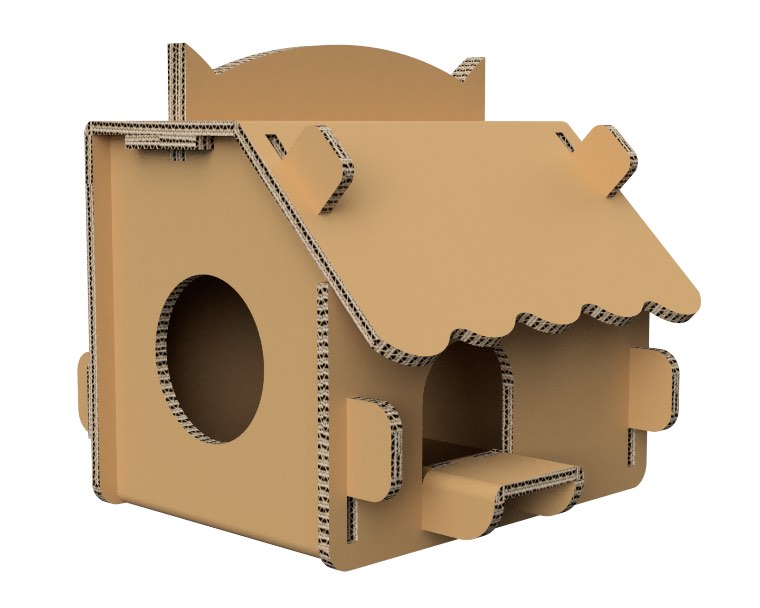 Бюджетные лежанки и домики из картона для питомца, пример 2
